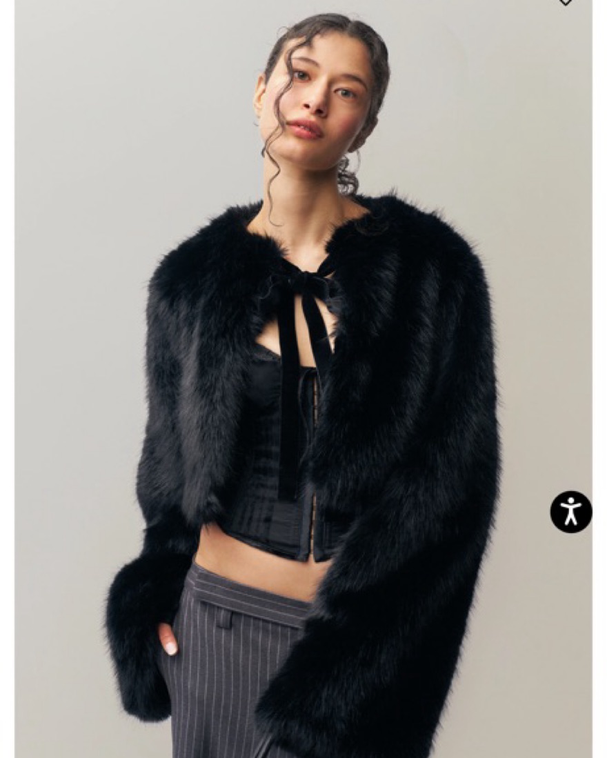 Alyana Faux Fur Jacket by Danielle Guizio - Pickle