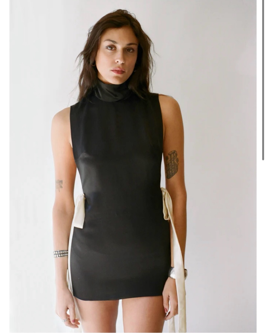 tied back mini dress Leah Open Tie Back Mini Dress • Shop American Threads Online Boutique Black / XS