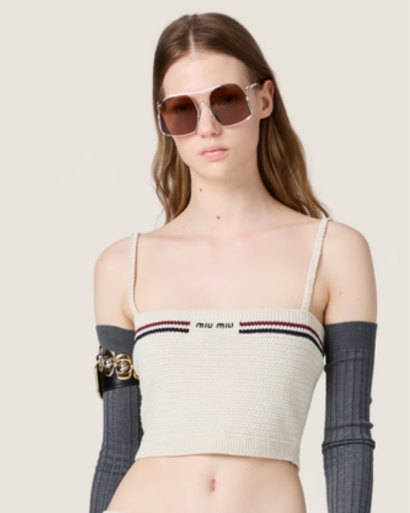 Miu Miu Cotton Top REVERSIBLE by Miu Miu - Pickle
