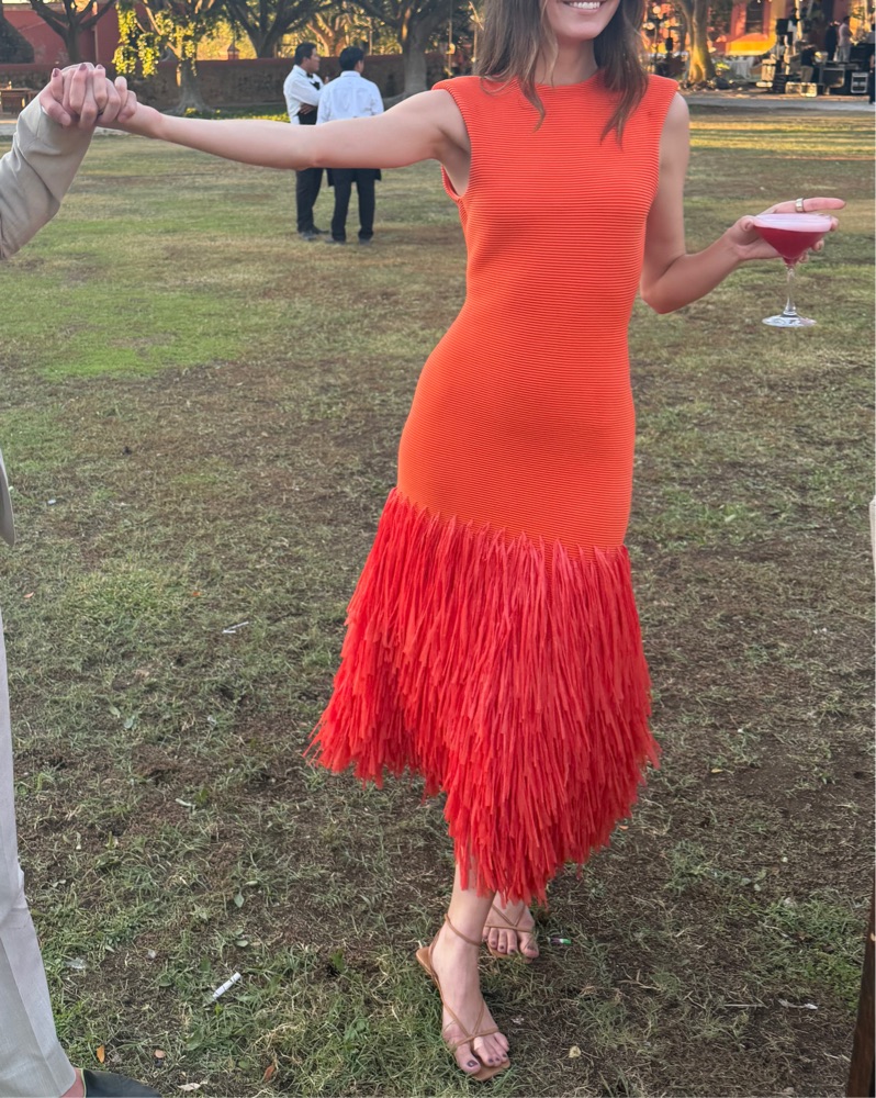 Orange aje fringe dress by Aje - Pickle