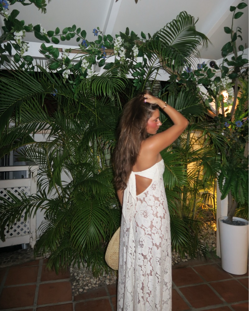 lace decollete dress retrofete Flavio Dress in Ivory main image 0