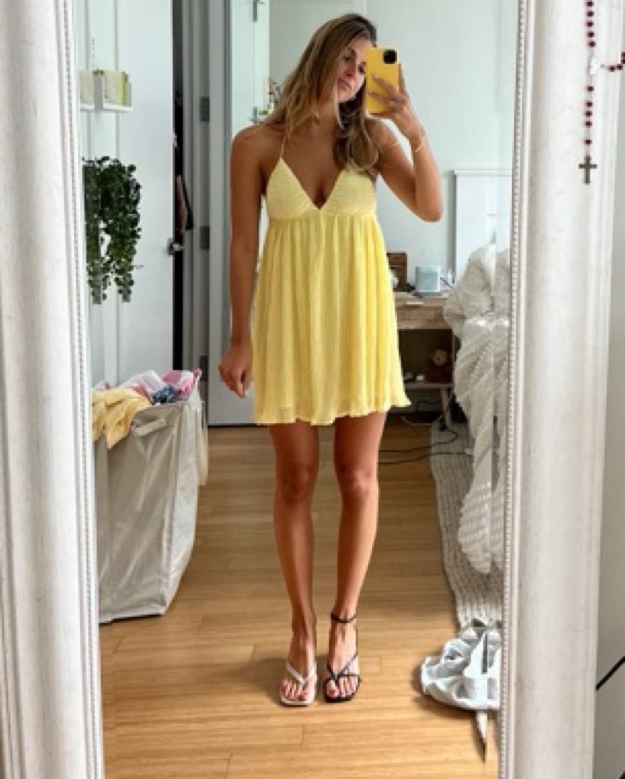 white summer dress halter neck Fashion Summer White Print Halter Cross Tie-Up Mini Dress – EDITE MODE main image 1