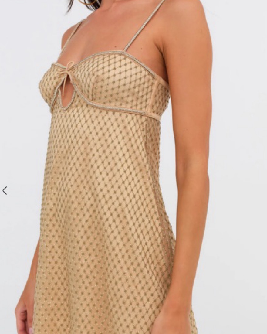 for love and lemons pink glitter slip dress Rent Bardot Sequin Slip Dress main image 0
