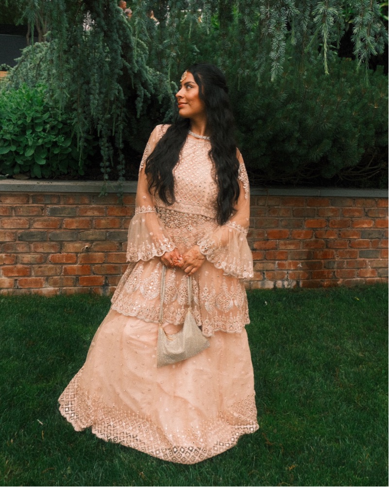 pink indian bridesmaid dresses Designer Bridal Light Pink Indian Wedding Dress for Walima MEDIUM main image 1
