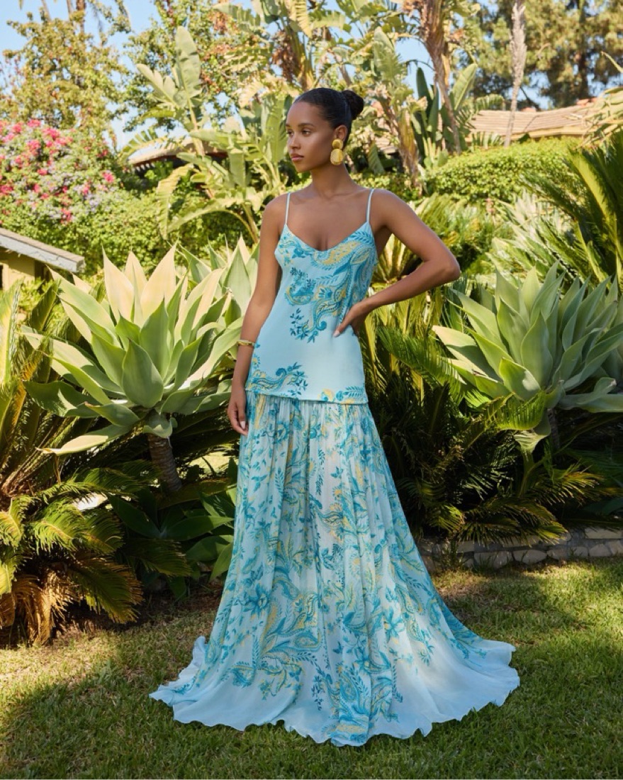 Hemant & Nandita Tropical Maxi Dress by Hemant & Nandita - Pickle