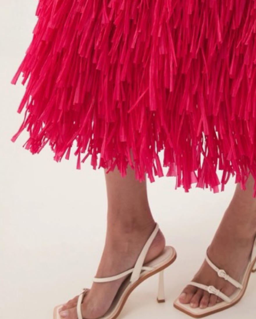 Aje Rushes Fringe Dress by Aje - Pickle