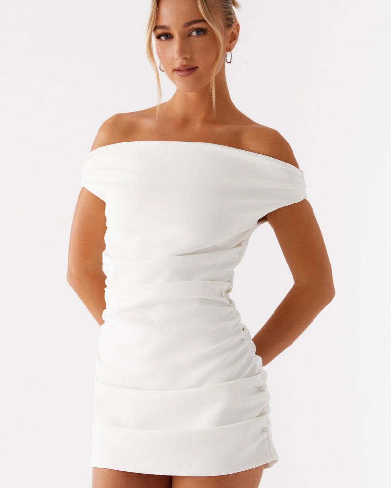 mini bodycon party dresses Square Neck Mesh Bodycon Mini Dress Long Sleeve Ruched Wedding Guest P –  Divahotcouture