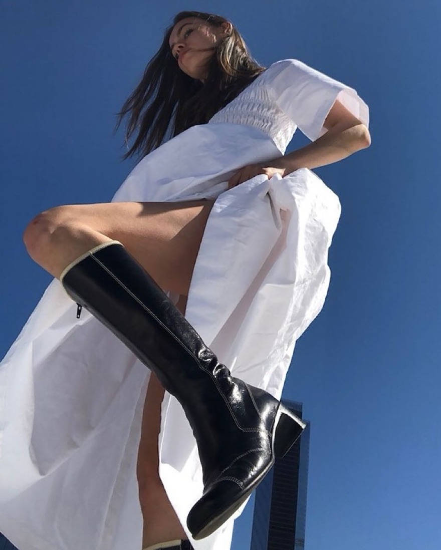 Sandy Liang Diddy Dress in White | Pickle