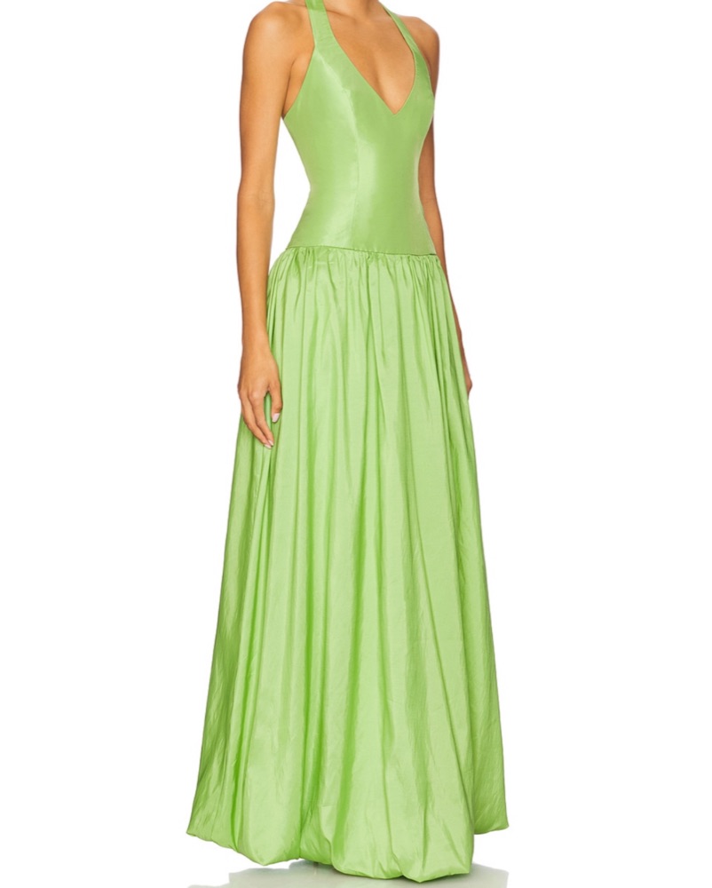 lace trim v neck crepe maxi dress Lace V-Neck Slimming Maxi Dress | Built-In Shapewear