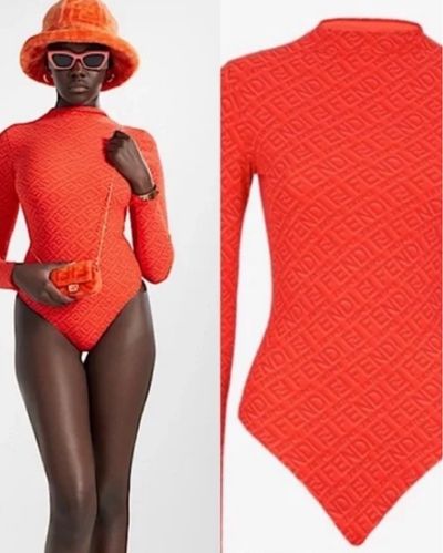 SKIMS X FENDI Bodysuit (red) by Fendi | Pickle