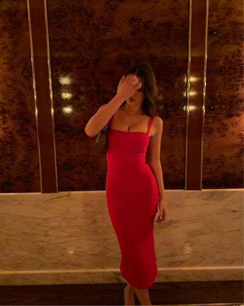 red bandage dress wholesale Cross-Neck Bandage Dress - Red