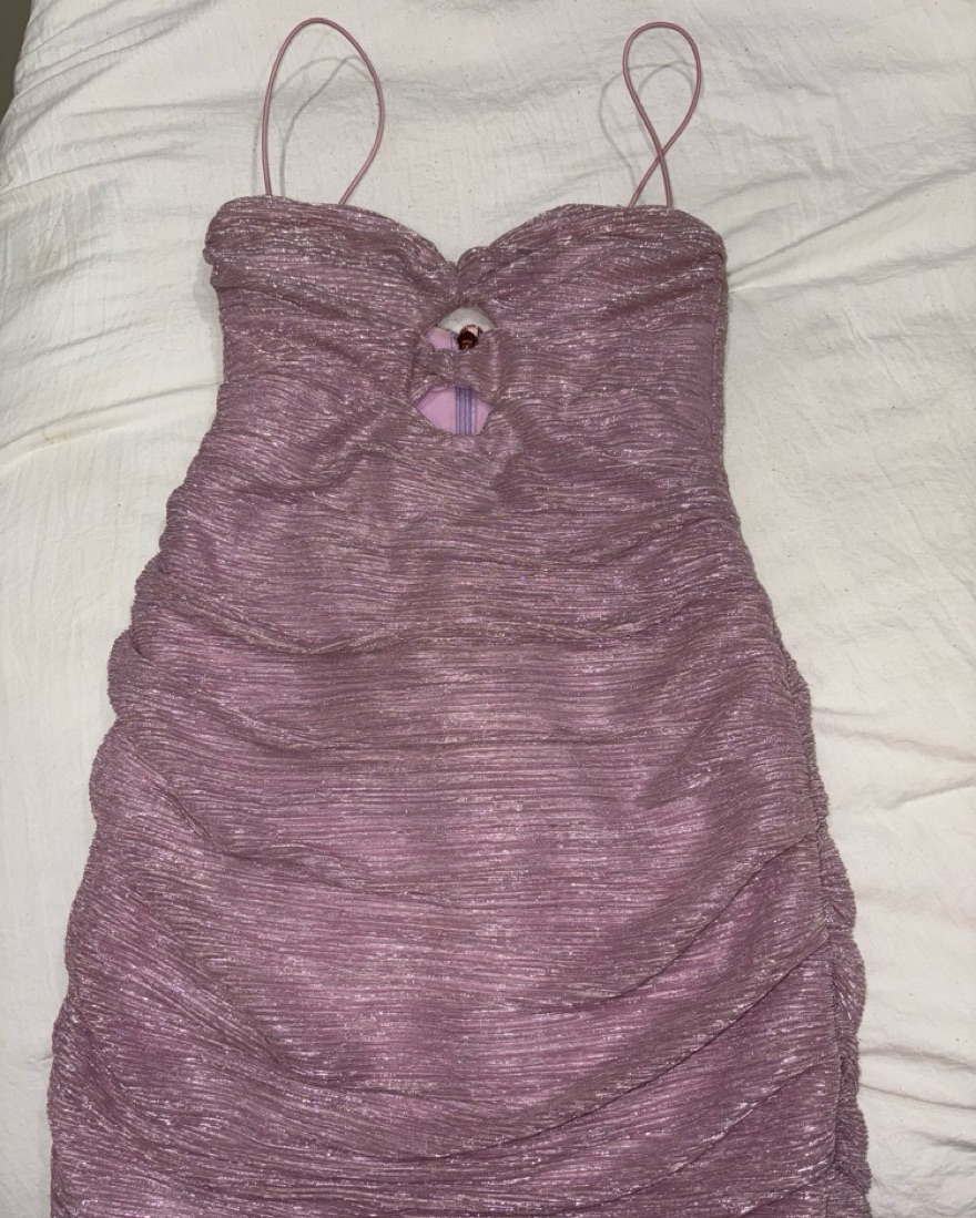 spellbound holographic ruched bodycon mini dress in pink Mesmerizing Mermaid Holographic Bodycon Mini Dress