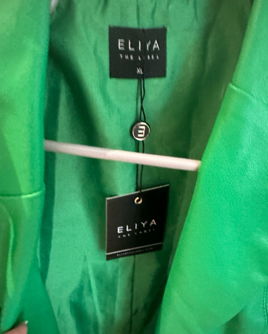 Green Leather Blazer Corset Dress by Eliya The Label - Pickle