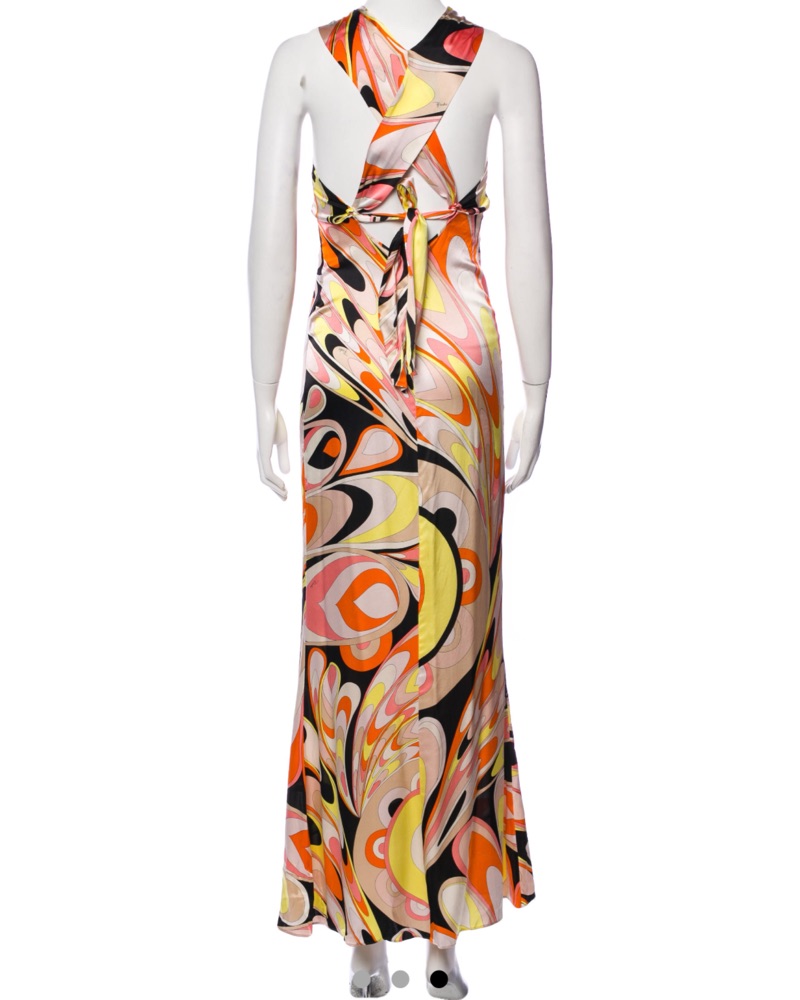 Vintage Emilio Pucci Silk Long Dress by Pucci - Pickle