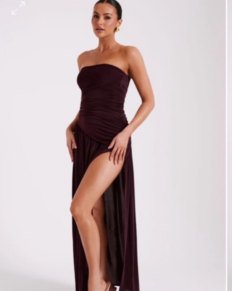 burgundy slinky maxi dress Queendancer Women Elegant Burgundy Lace Mother of the Bride Dress with  Short Sleeves Asymmetrical Round Neck Wedding Guest Dress – queendanceruk