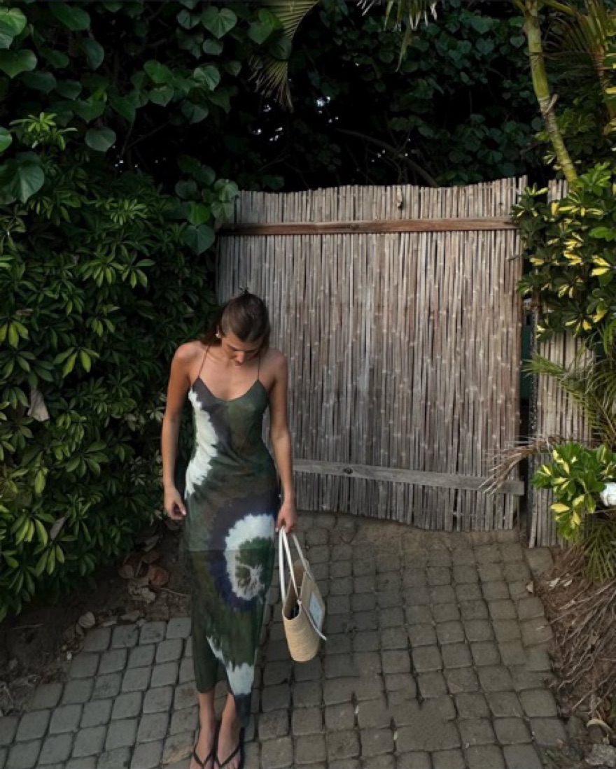 Frame Tie Dye Silk Chiffon Midi Dress by FRAME - Pickle