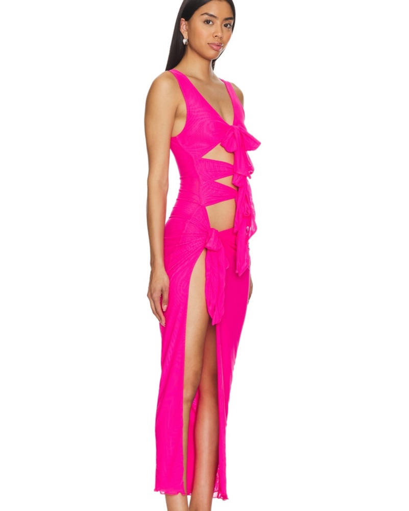 Superdown Nelly Hot Pink Sheer Maxi by Superdown - Pickle