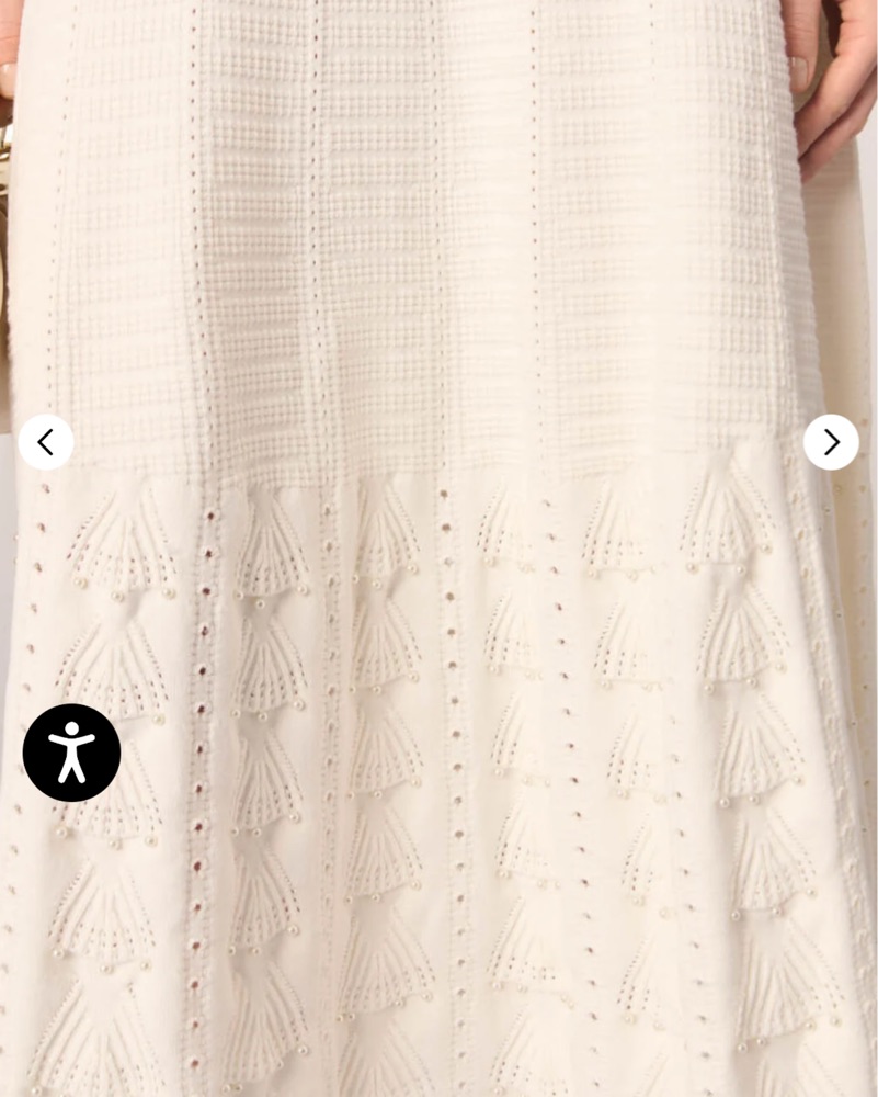 Maje White Maxi Pearl Knit Dress by Maje - Pickle