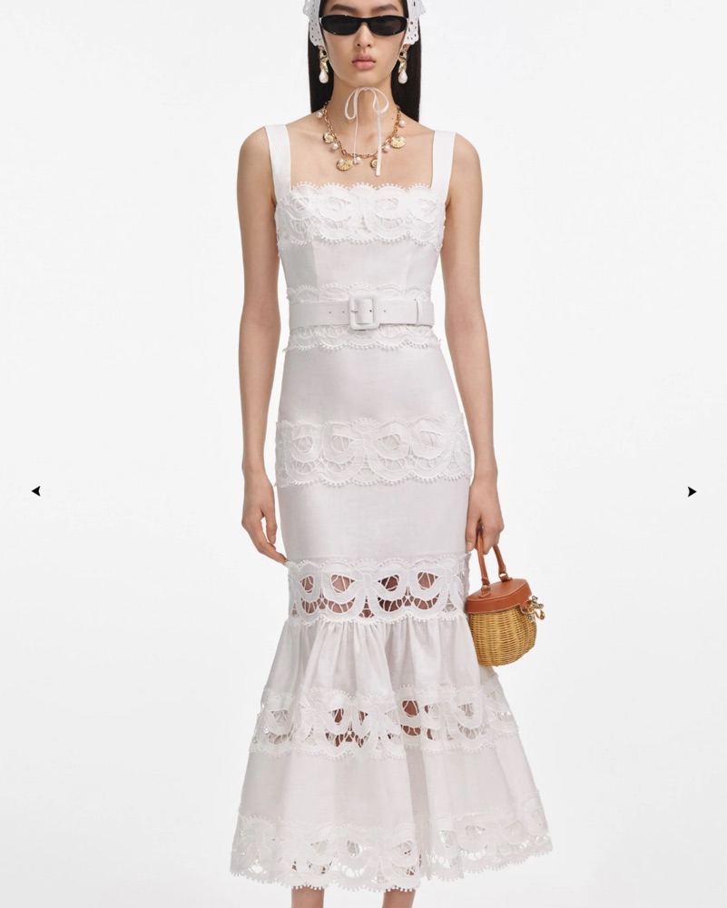 Self Portrait White Lace Midi Dress by Self Portrait - Pickle