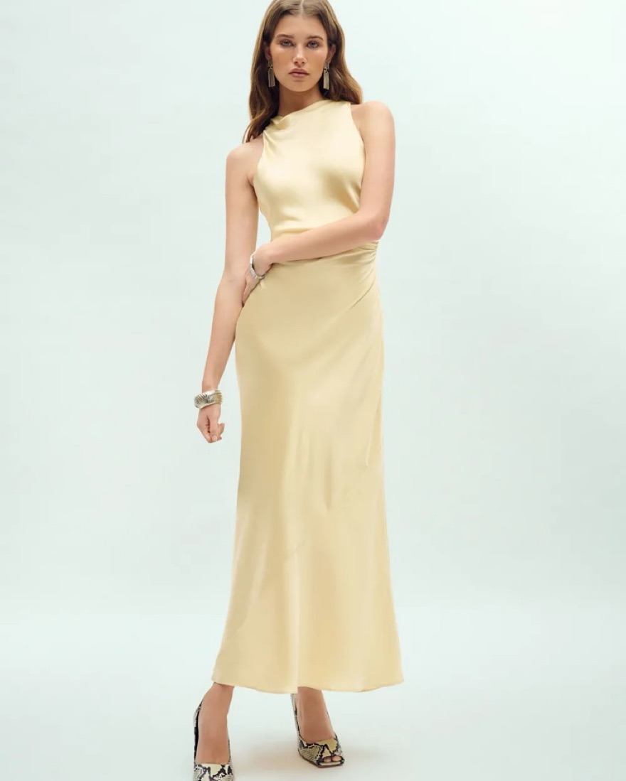 prasetijo halter midi dress Night Hustle Halter Midi Dress White
