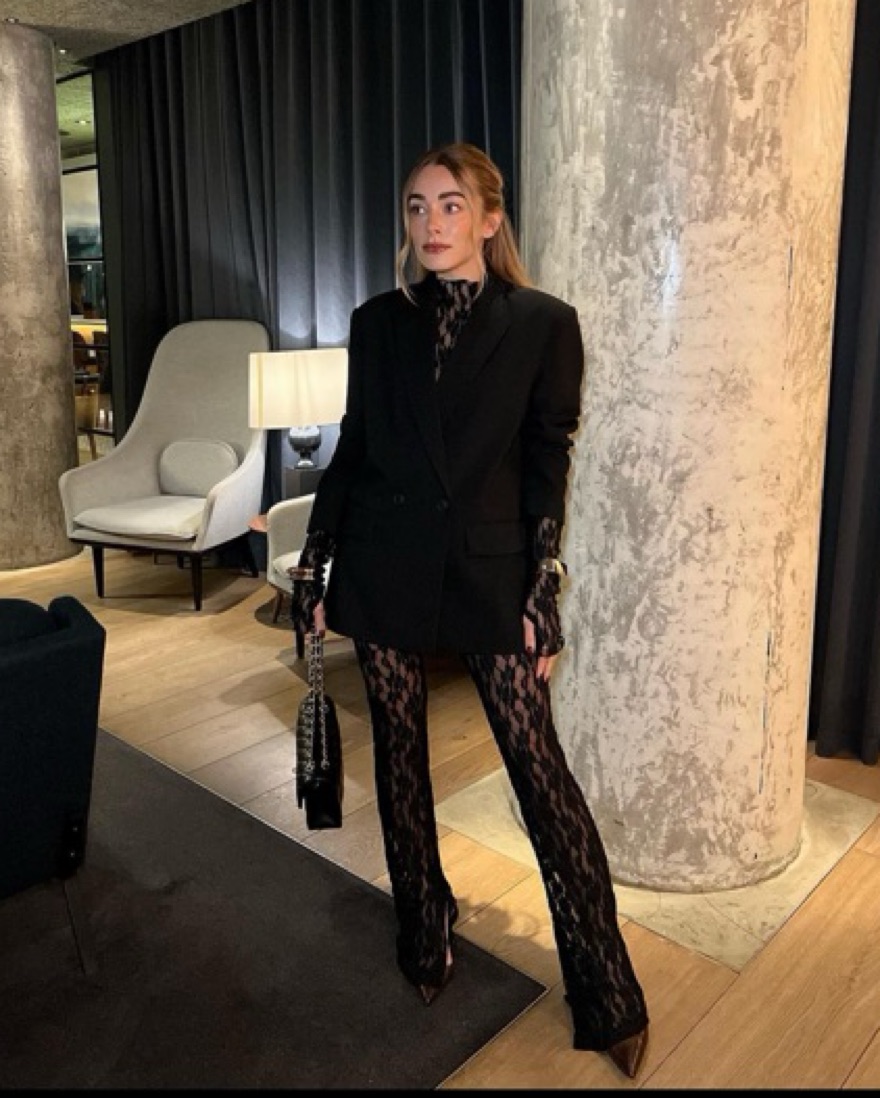 lace bodysuit with dress pants BILLIE SWEETHEART LACE BODYSUIT