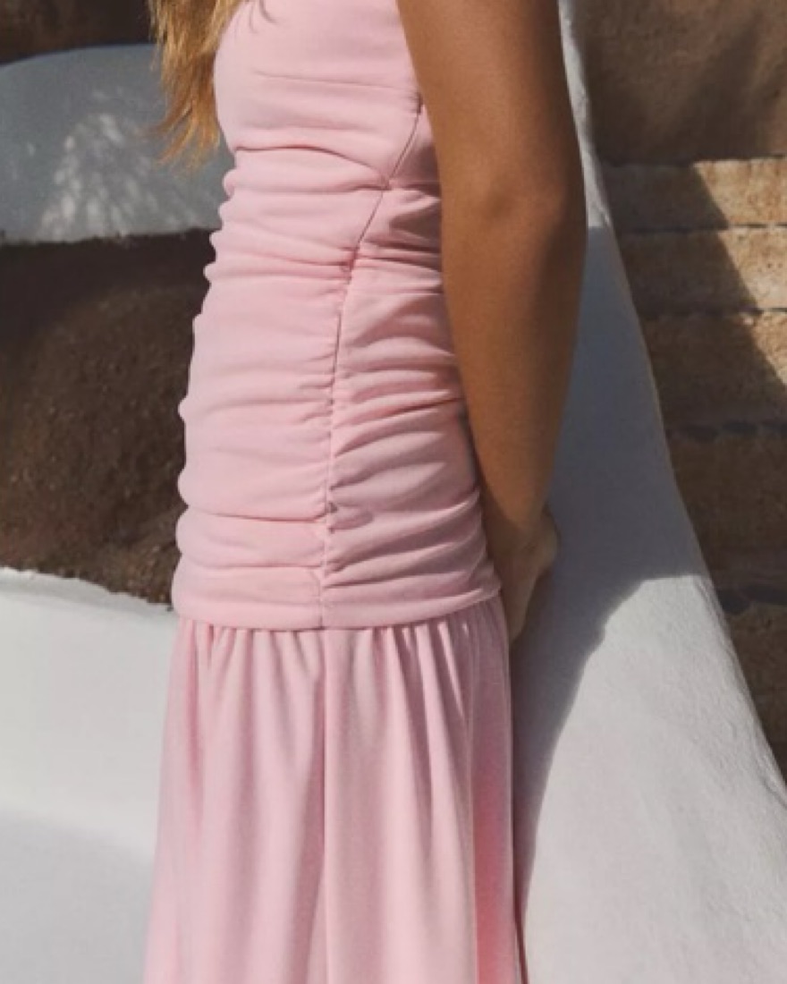 pink strapless dress zara Pink Strapless Dress Zara