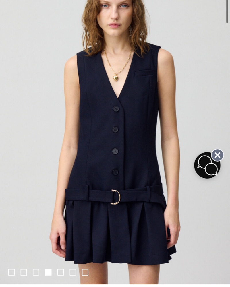 claudie pierlot pleated mini dress Claudie Pierlot Pleated Mini Dress by Claudie Pierlot