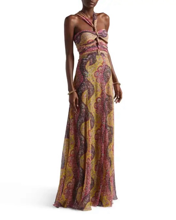 ワンピース Etro Floral Foliage Print Chenille Long Dress Etro Floral Foliage Printed Chenille Dress | italist, ALWAYS