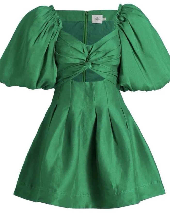 aje concept dress green The Emerald Edit  Aje International