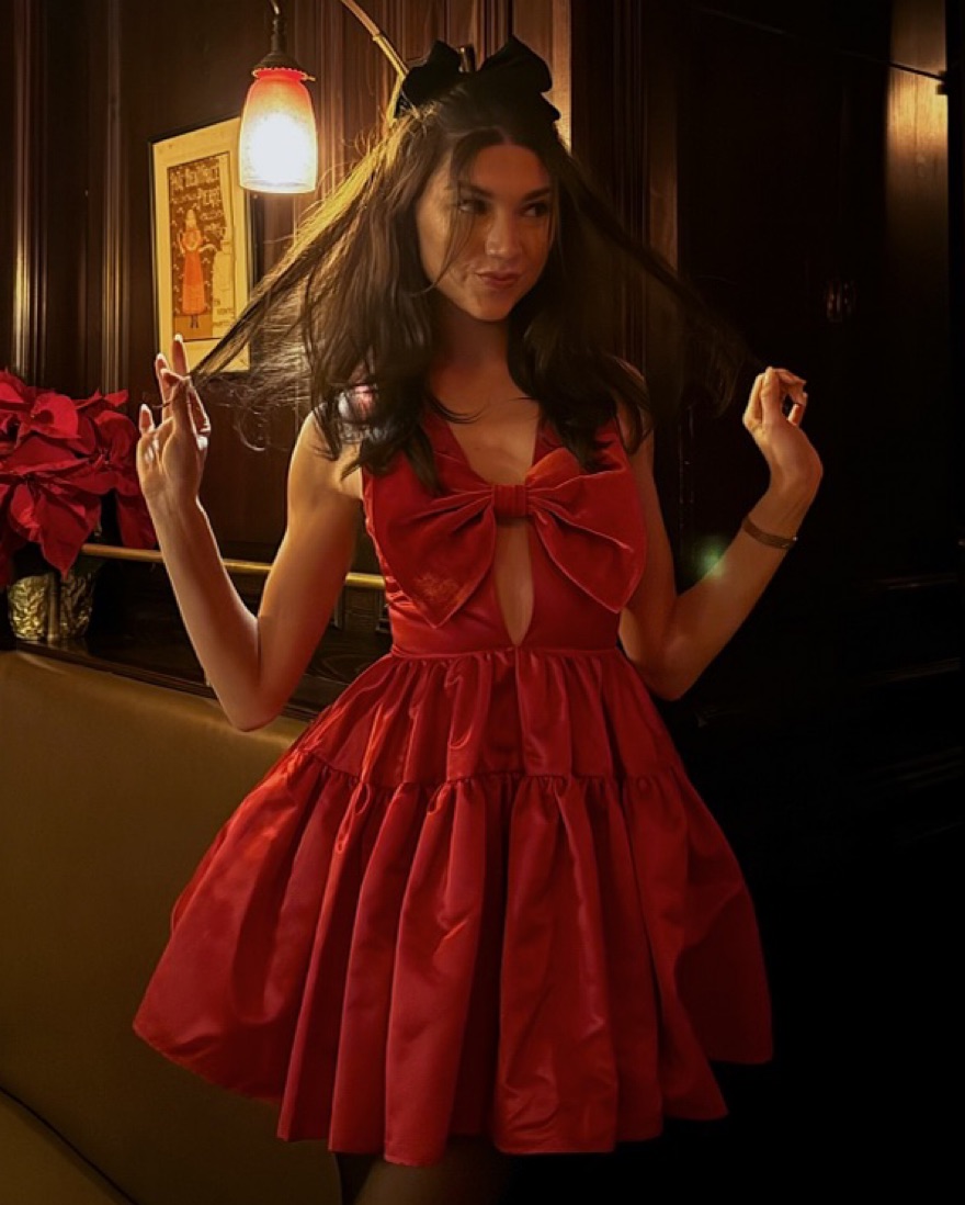 short satin dress with sleeves Smitten Over Satin Puff Sleeve Short Dress main image 1
