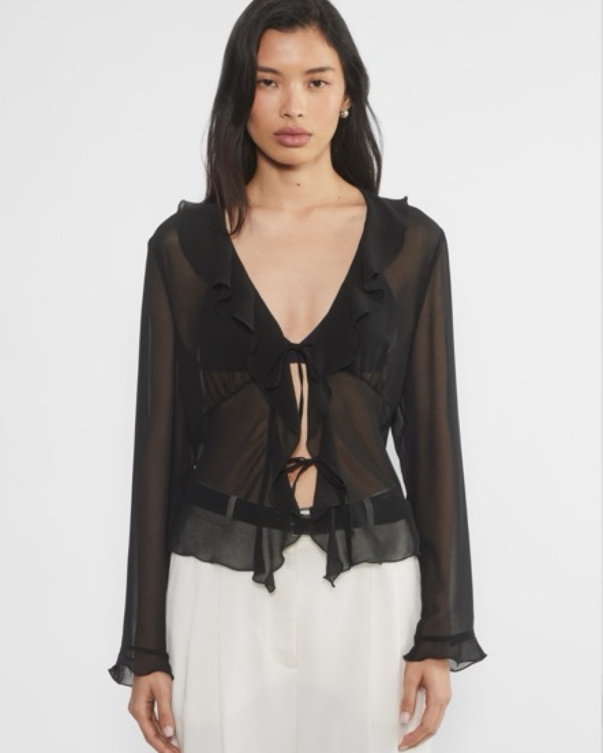 Aritzia Wilfred Frenchy Blouse by Aritzia - Pickle