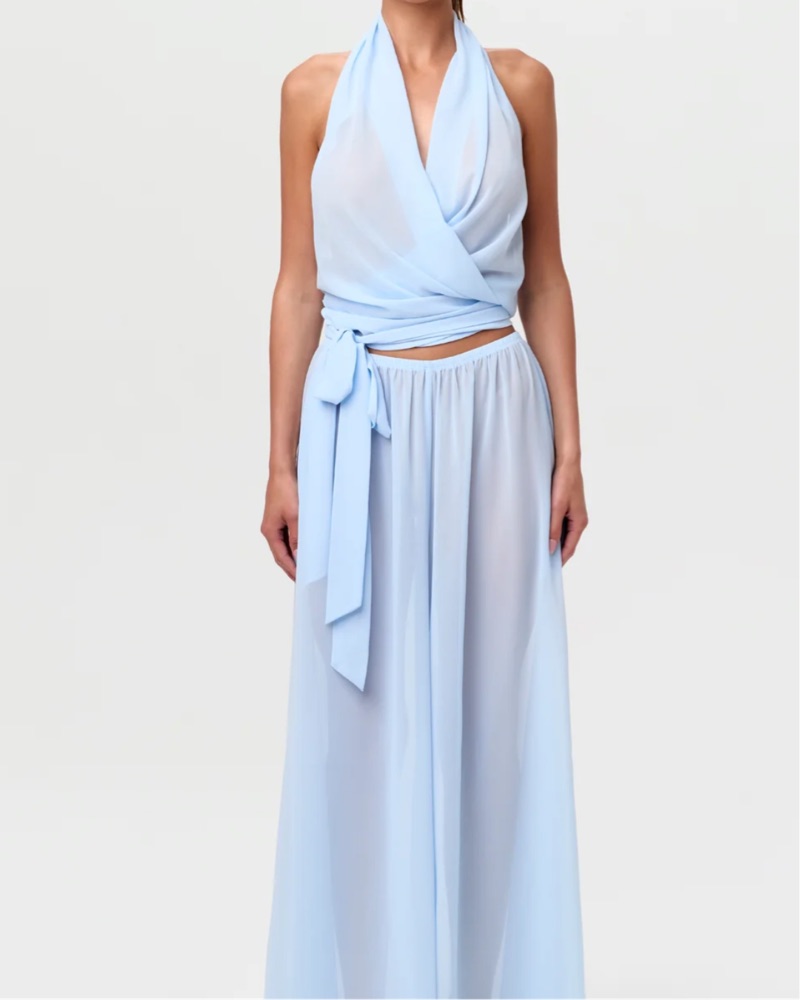 naked wardrobe blue dress Hourglass Plunge Draped Tie Dress  Naked Wardrobe