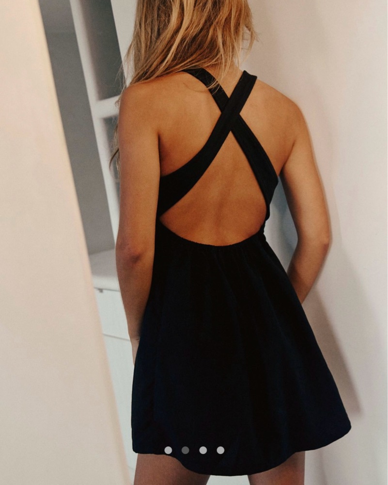 jacklyn off shoulder mini dress black Noelle Dress: Black Mini Dress for Cocktail Party