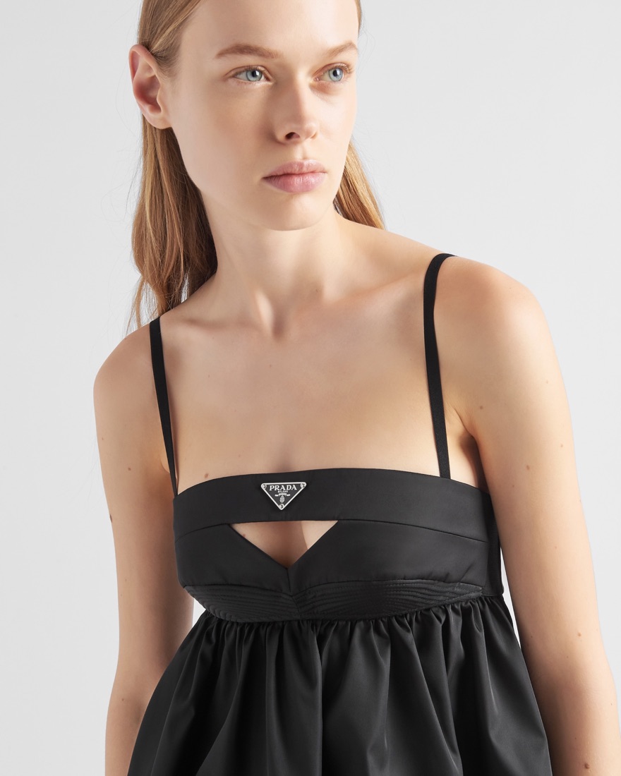 PRADA ミニワンピース Prada Re Nylon Babydoll Mini Dress by Prada - Pickle