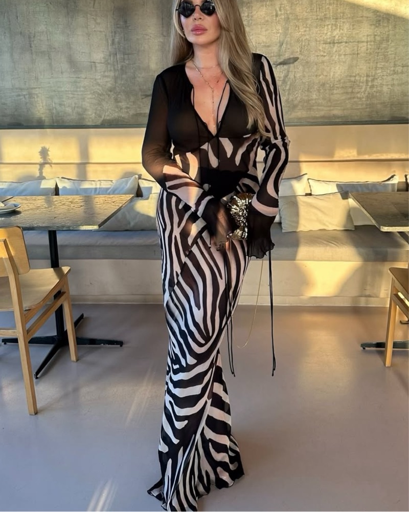 rat & boa dress Amazonie XXS Animal 100% FSC Viscose RAT + BOA Arabella Dress