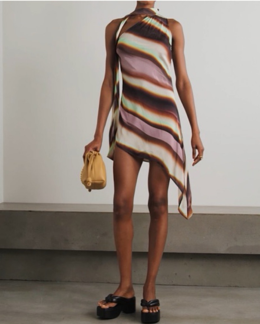 SIEDRS Dily Asymmetric Striped Dress by SIEDRES - Pickle