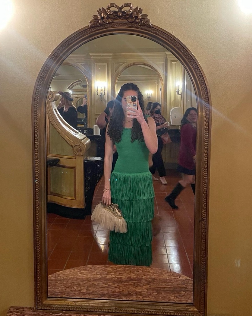 savannah james green dress Loch Poplin Maxi Dress in Gummy by Simon Miller – TheCleverDresser main image 0