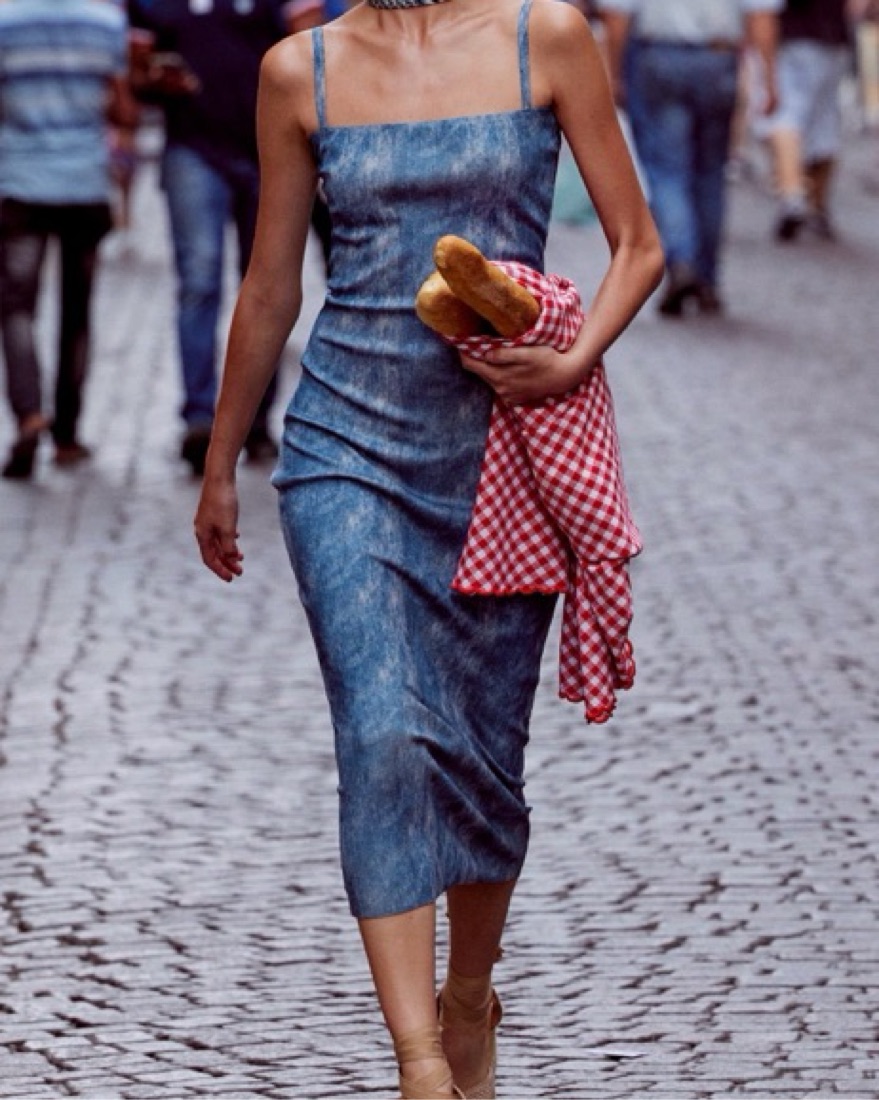 Zara Denim Look midi Dress by Zara - Pickle