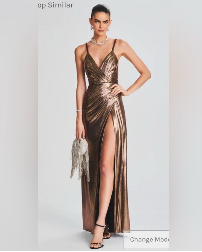 mini dress party dress Olivia Black Metallic Sequin Party Dress, L