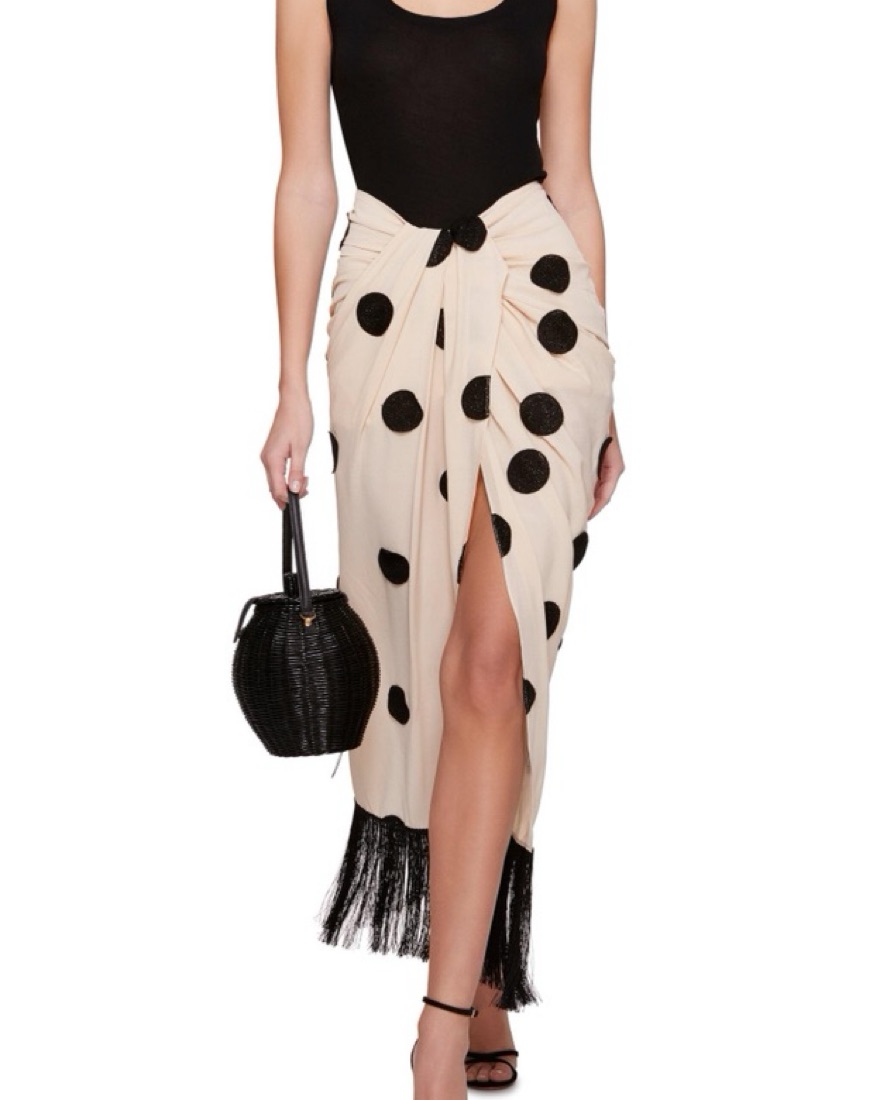 Jacquemus La Jupe Pareo Polka Dot Skirt | Pickle