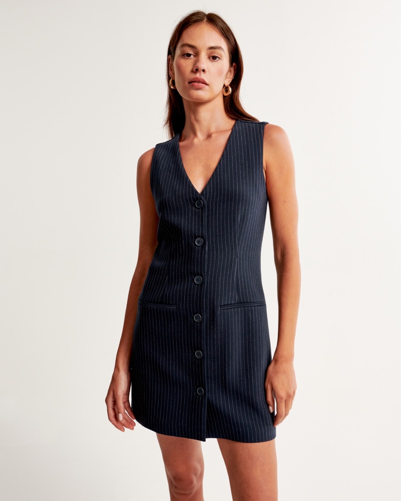 blue pinstripe dress Hudson Pinstripe Dress - Light Blue main image 1