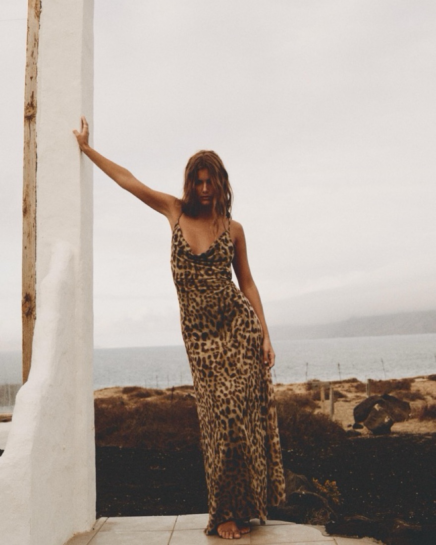 Animal print maxi dress online