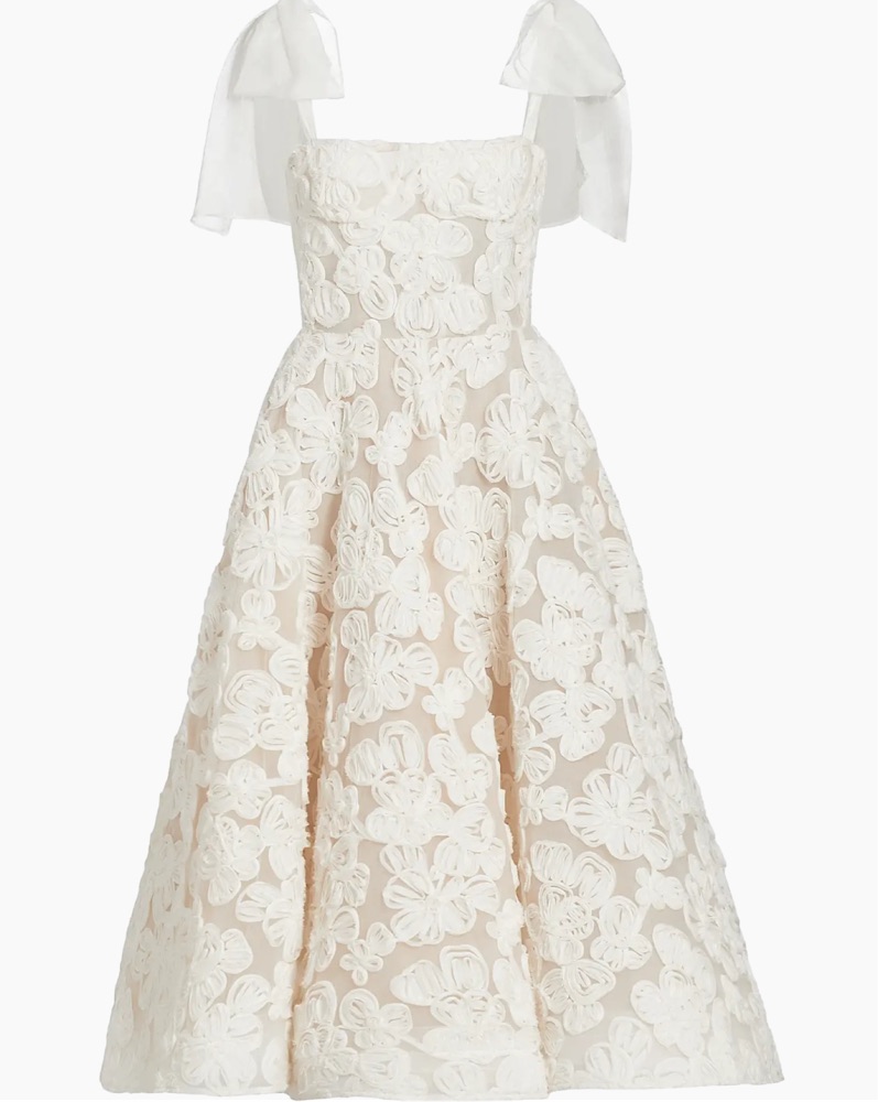 bronx and banco saba blanc floral-appliqu lace midi dress Bronx and Banco Bronx & Banco Saba Blanc Midi Dress in White