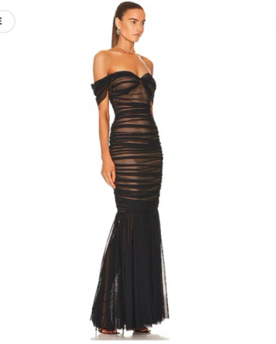 norma kamali dress black Strapless Fishtail Gown wash in cold water with like colors Norma Kamali Black Walter Fishtail