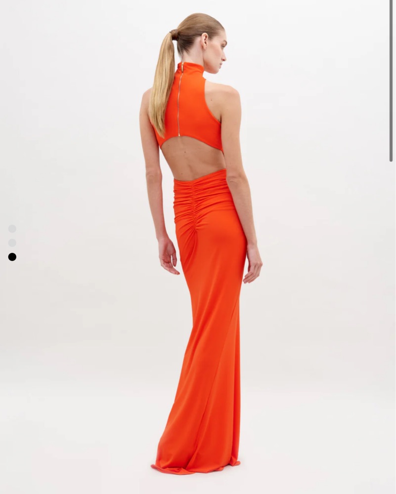 silvia tcherassi orange dress Silvia Tcherassi Ivanova Dress Orange Orchid Abstract - Orange