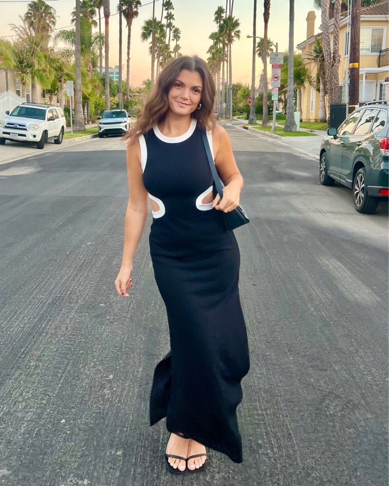 Staud Black & White Cutout Maxi Dress by Staud - Pickle