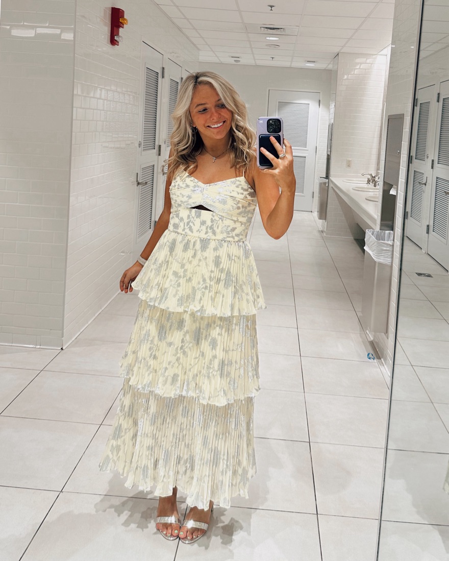 Self Portrait Yellow Metallic Dress by Self Portrait - Pickle