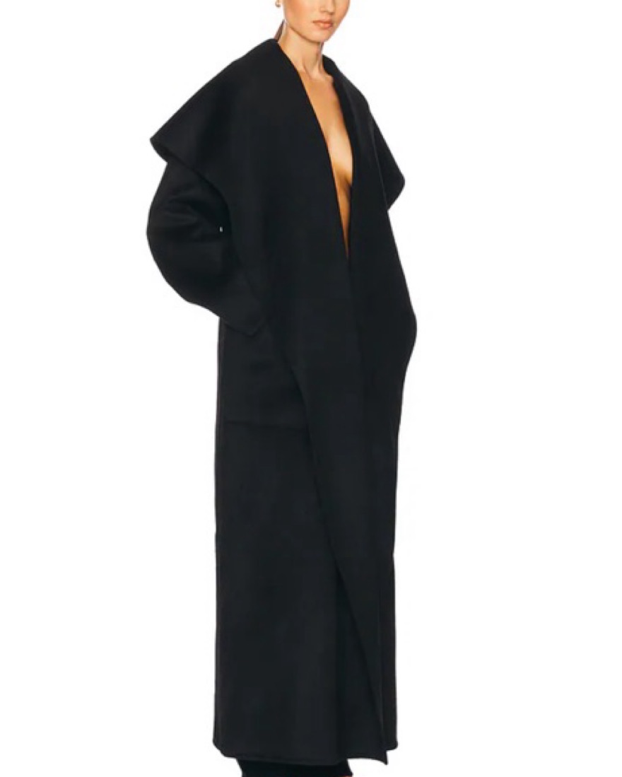 Helsa The Throw Coat in Black by Helsa - Pickle