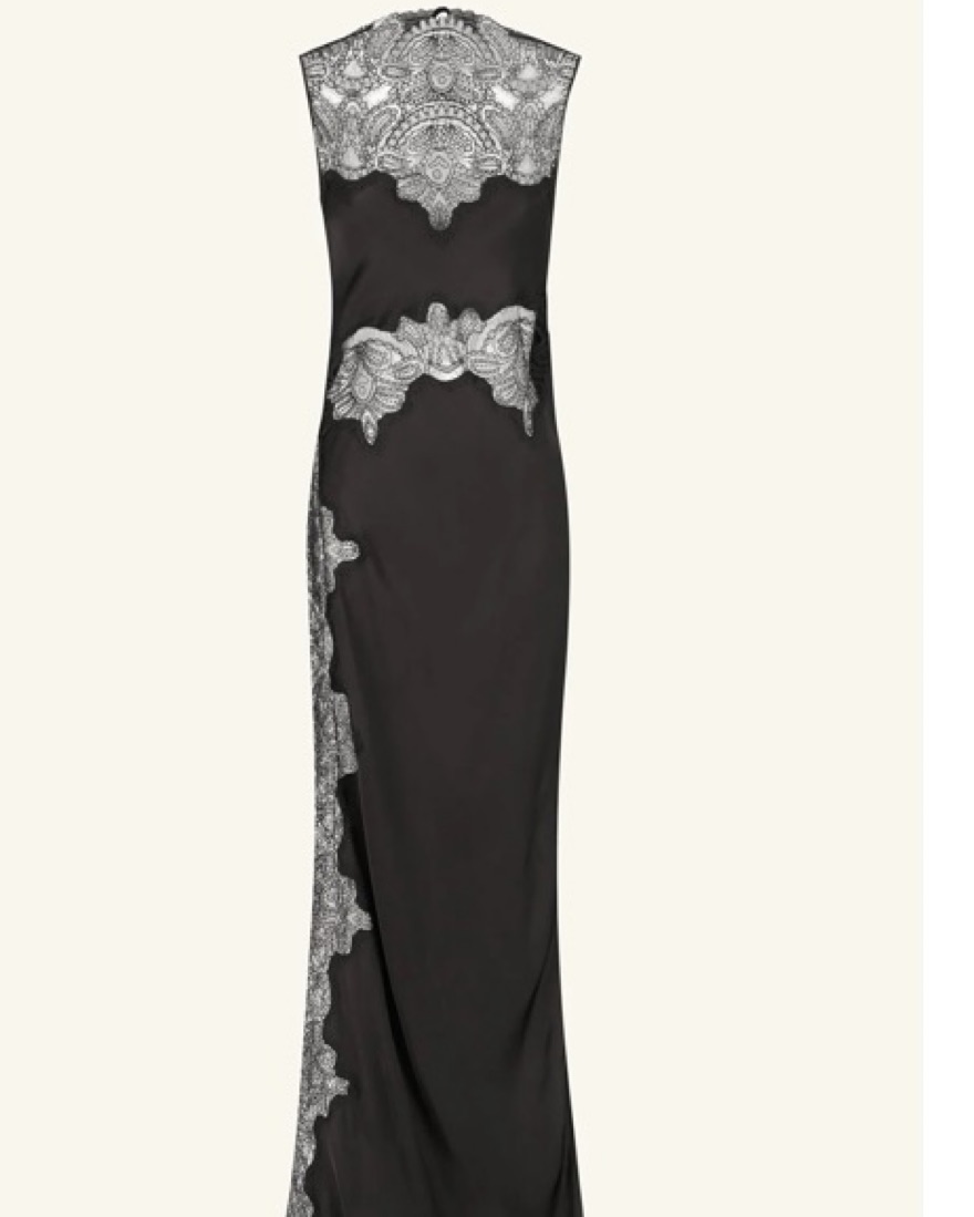 Jamila Lace High Neck Maxi Dress Black by Shona Joy - Pickle