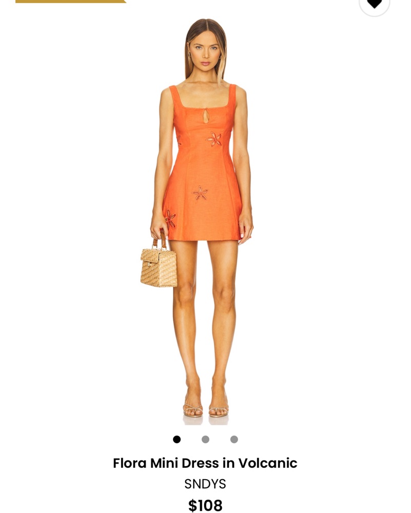 Vibrant Orange Floral Mini Dress by SNDYS - Pickle